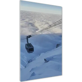 Obraz Vertikální Foto obraz fotografie na skle Lanovka