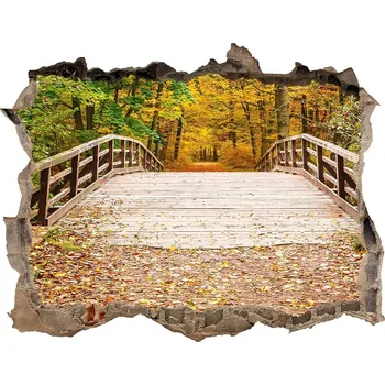 Fototapeta Nálepka fototapeta 3D Most v lese podzim