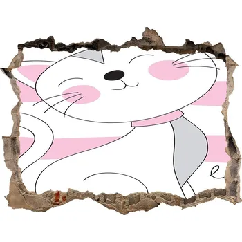 Fototapeta Samolepící nálepka na zeď Bílá kočka