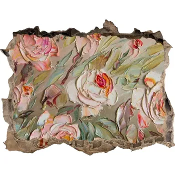 Fototapeta Samolepící díra nálepka beton Růže