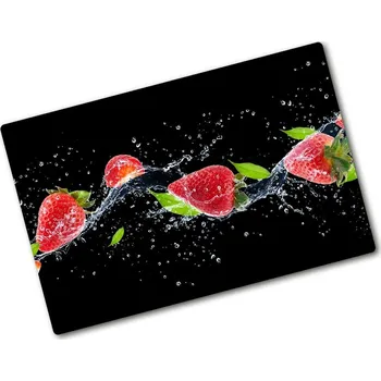 Kuchyňské prkénko Deska na krájení tvrzená Jahody a voda