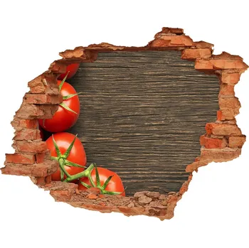 Fototapeta Nálepka 3D díra Rajčata na keři