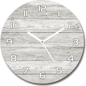 Hodiny Skleněné hodiny kulaté Dřevěné pozadí