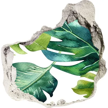 Fototapeta Nálepka 3D díra na zeď Tropické listí