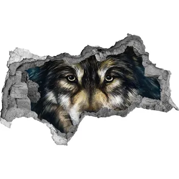 Fototapeta Díra 3D fototapeta na stěnu nálepka Vlci