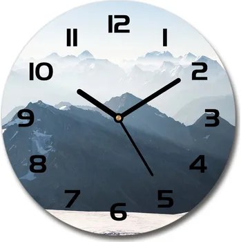 Hodiny Skleněné hodiny kulaté Horské vrcholy