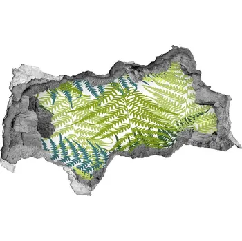 Fototapeta Nálepka 3D díra na zeď Kapradina vzor