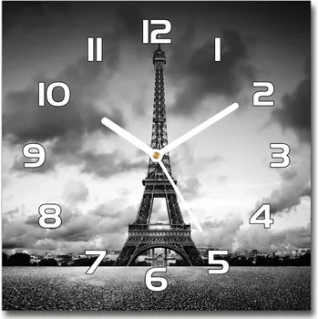 Hodiny Skleněné hodiny čtverec Eiffelova věž Paříž