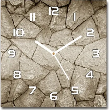 Hodiny Skleněné hodiny čtverec Stěna z kamení