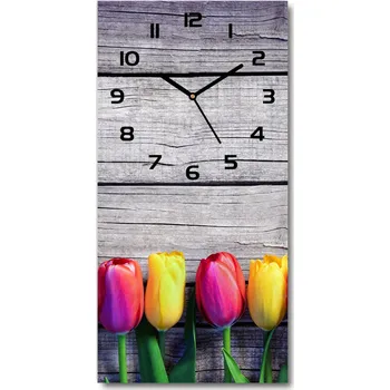 Hodiny Nástěnné hodiny Barevné tulipány
