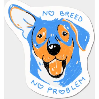 Samolepící dekorace ePiPí Charitativní samolepka - No breed, no problem