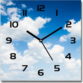 Hodiny Skleněné hodiny na stěnu Mraky na nebi