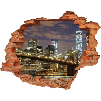 Fototapeta Fototapeta díra na zeď 3D Brooklynský most