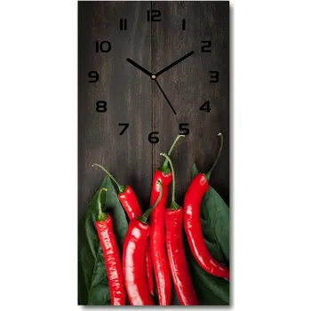 Hodiny Nástěnné hodiny tiché Chilli papričky