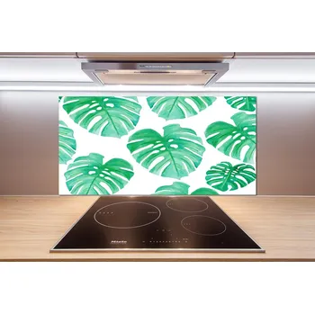 Obklad Skleněný panel do kuchynské linky Monstera