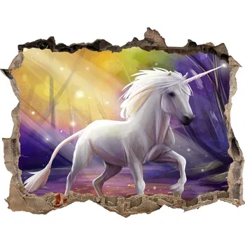 Fototapeta Díra 3D fototapeta nálepka Jednorožec