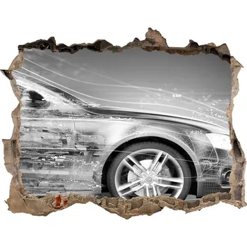 Fototapeta Foto fotografie díra na zeď Auto