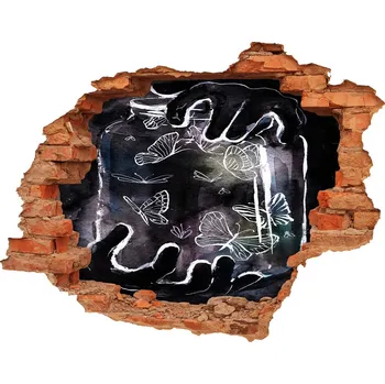 Fototapeta Díra 3D fototapeta nástěnná Motýli ve sklenici