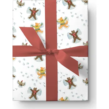 Balící papír ePiPí Vánoční balicí papír - Andílci ve sněhu