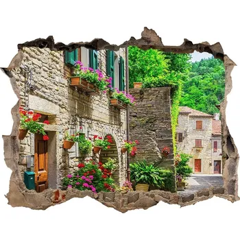 Fototapeta Fototapeta díra na zeď 3D Romantická ulička