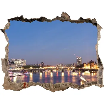 Fototapeta Fototapeta díra na zeď 3D London Yey Londýn