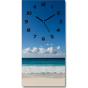 Hodiny Nástěnné hodiny tiché Tropická pláž