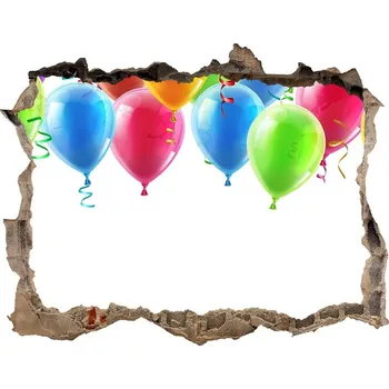 Fototapeta Fototapeta díra na zeď Barevné balonky