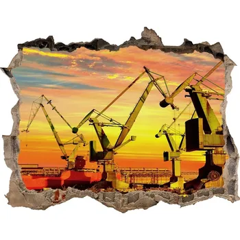 Fototapeta Fototapeta díra na zeď 3D Loděnice Gdaňsk