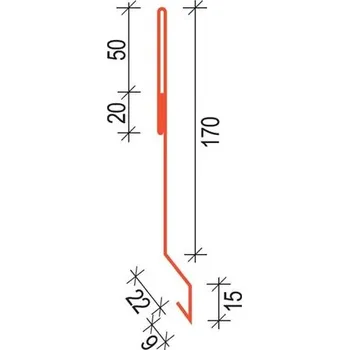 plechová krytina SATJAM Klempířské doplňky RAPID PE25 ZLRP170 Závětrná liš.pl. RAPID RAL 9005 Černa