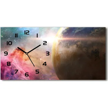 Hodiny Moderní skleněné hodiny na stěnu Vesmír