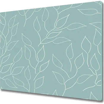 Kuchyňské prkénko Skleněná krájecí deska Leaves pattern 60x52 cm