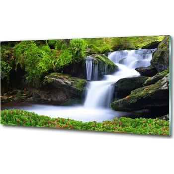 Obraz Fotoobraz na skle Vodopád v lese