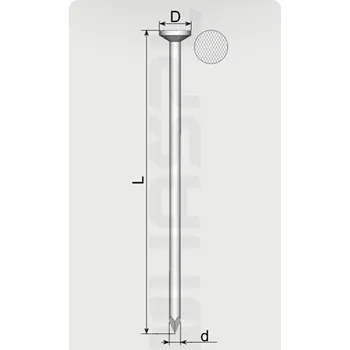 Hřebík HŘEBÍKY CU stavební 4,5 x 100 mm hákový