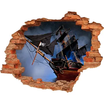 Fototapeta Foto fotografie díra na zeď Pirácká loď