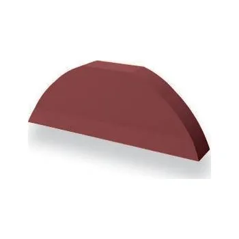 Střecha RUUKKI Plastové prvky hřebene Koncovka hřebenáče sedlová stř RR 032 Tmavě hnědá