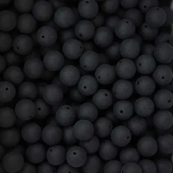 Dětské navlékací korálky Pro Háčkování Korálek skleněný matný 8 mm grafit