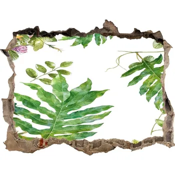 Fototapeta Nálepka 3D díra na zeď Květinový vzor