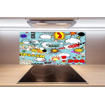 Obklad Skleněný panel do kuchyně Komiks