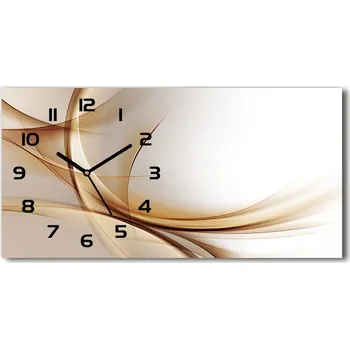 Hodiny Skleněné hodiny na stěnu Abstrakce vlny