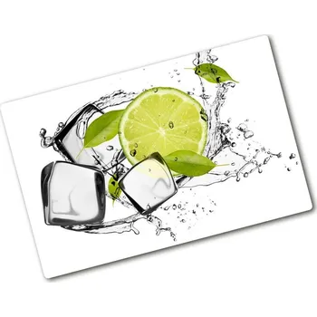 Kuchyňské prkénko Deska na krájení tvrzená Limetka s ledem