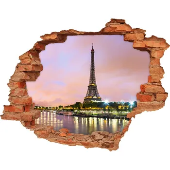Fototapeta Fototapeta díra na zeď 3D Eiffelova věž Paříž