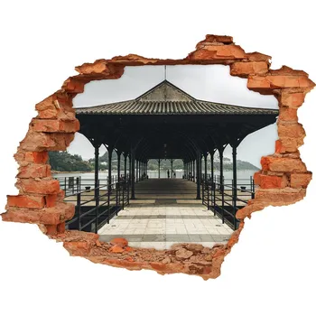 Fototapeta Fototapeta díra na zeď 3D Molo v Hongkongu