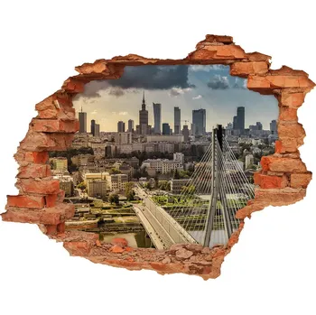 Fototapeta Fototapeta díra na zeď 3D Varšava Polsko