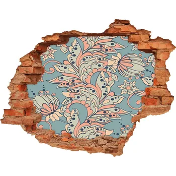Fototapeta Nálepka 3D díra na zeď Etnické květiny