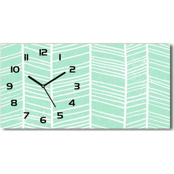 Hodiny Skleněné hodiny na stěnu tiché Jedle vzor