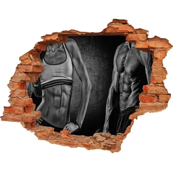 Fototapeta Foto fotografie díra na zeď Svaly