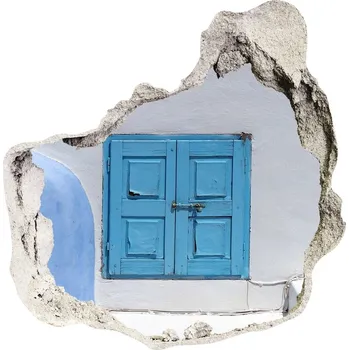 Fototapeta Fototapeta díra na zeď Santorini Řecko