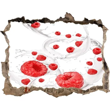 Fototapeta Samolepící nálepka Maliny s mlékem