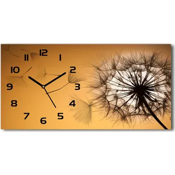 Hodiny Moderní skleněné hodiny na stěnu Pampeliška