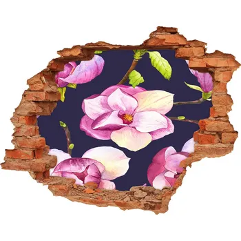 Fototapeta Nálepka 3D díra na zeď beton Magnólie
